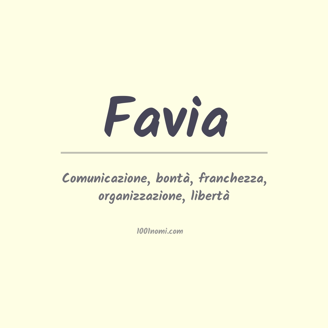 Significato del nome Favia