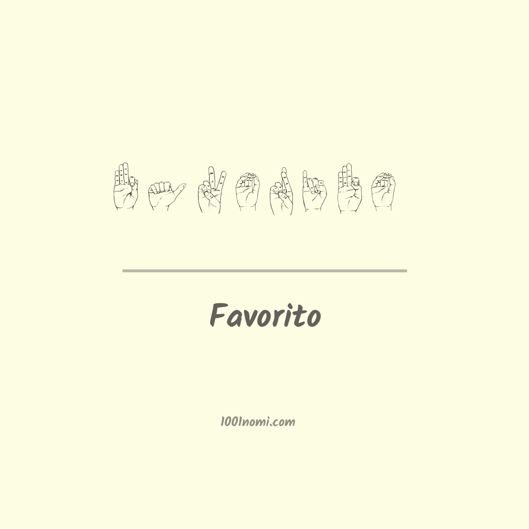 Favorito nella lingua dei segni Favorito nella lingua dei segni