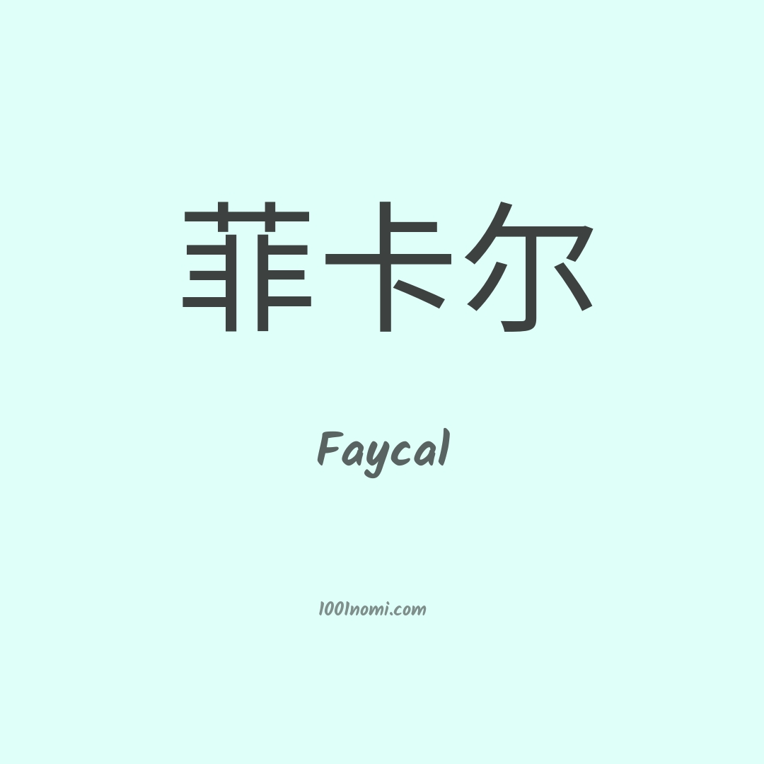 Faycal in cinese Faycal in cinese