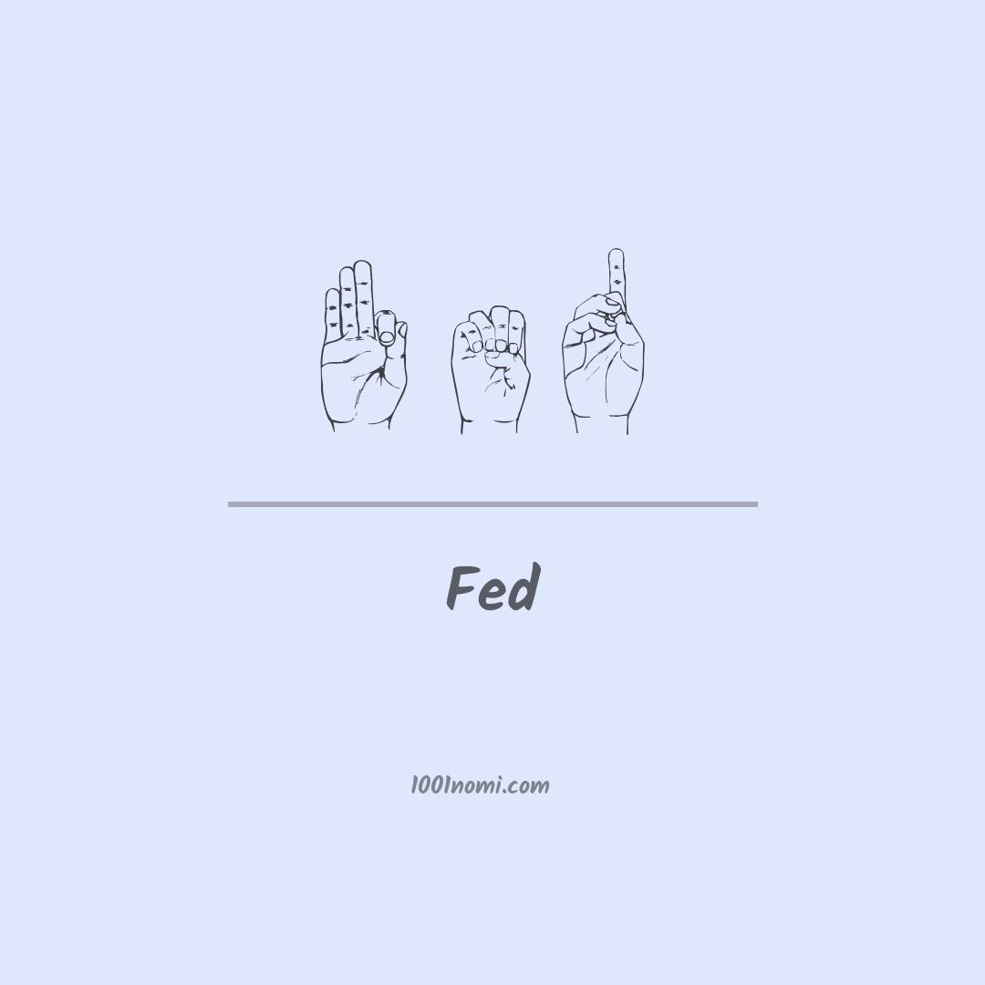 Fed nella lingua dei segni Fed nella lingua dei segni