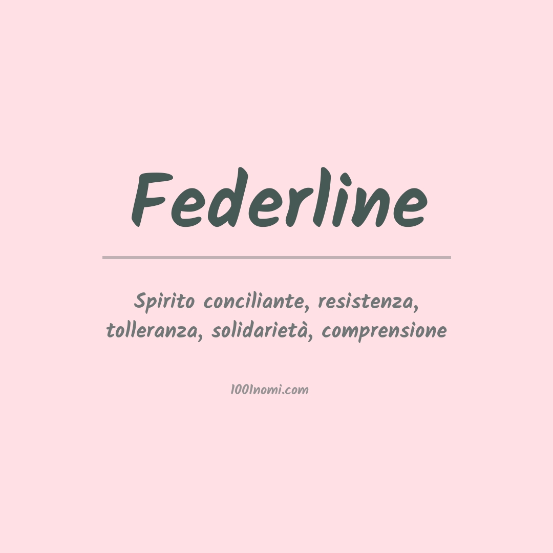 Significato del nome Federline