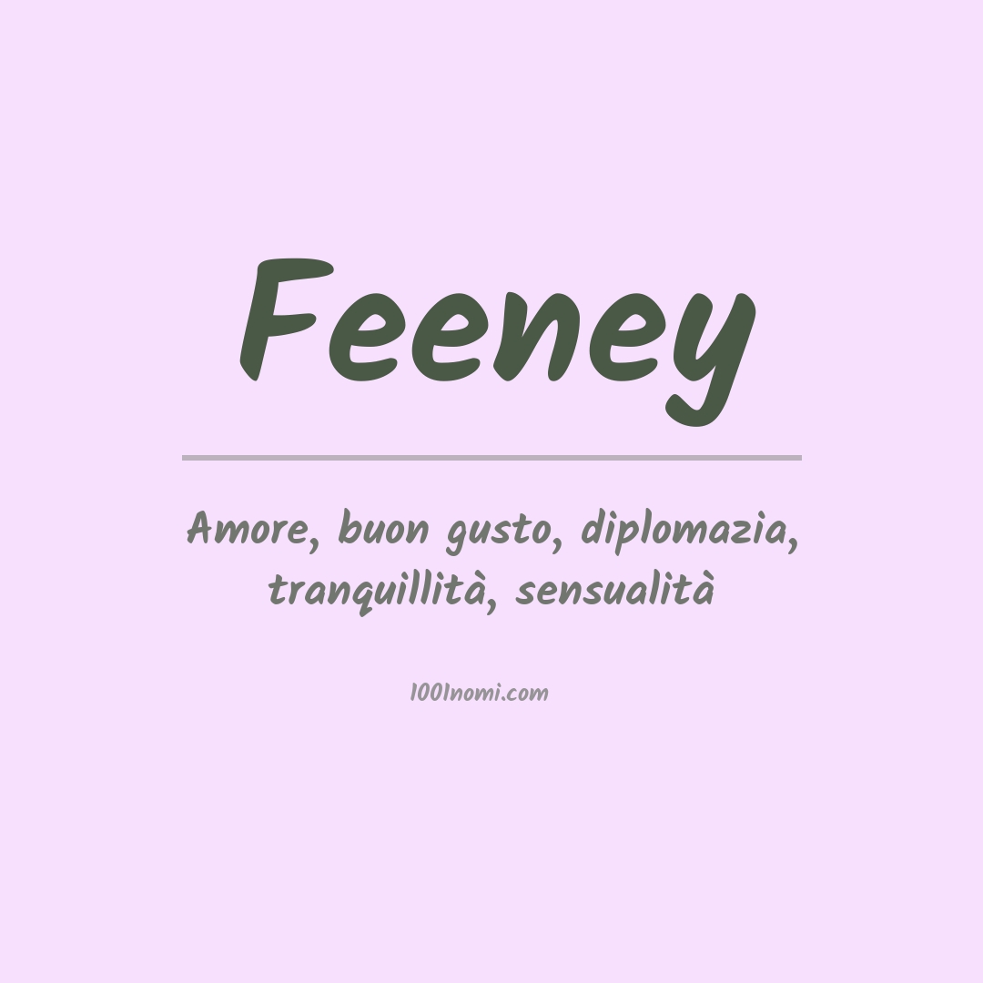 Significato del nome Feeney