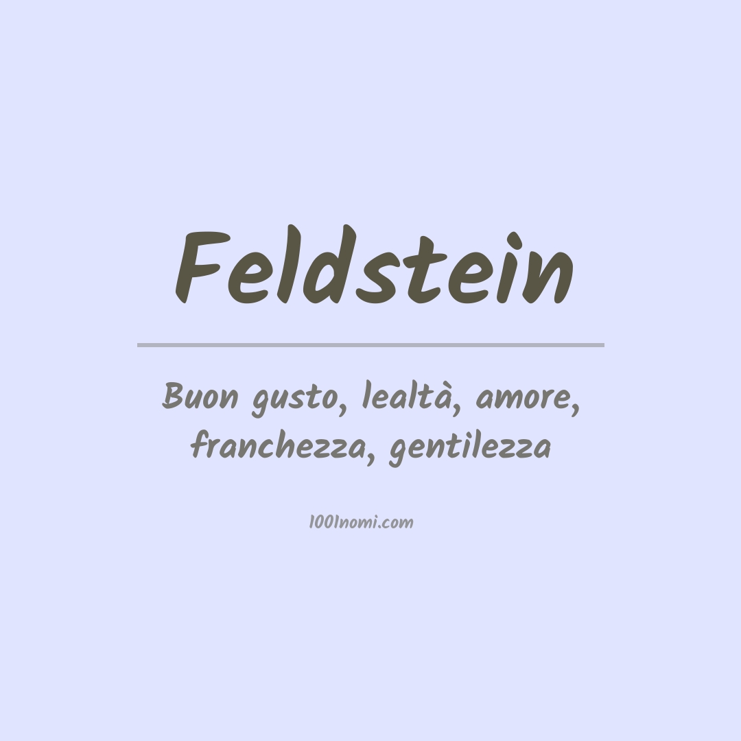 Significato del nome Feldstein