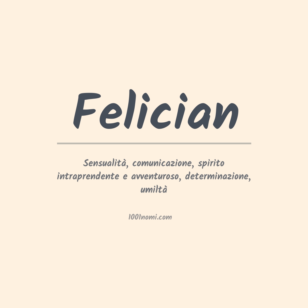 Significato del nome Felician