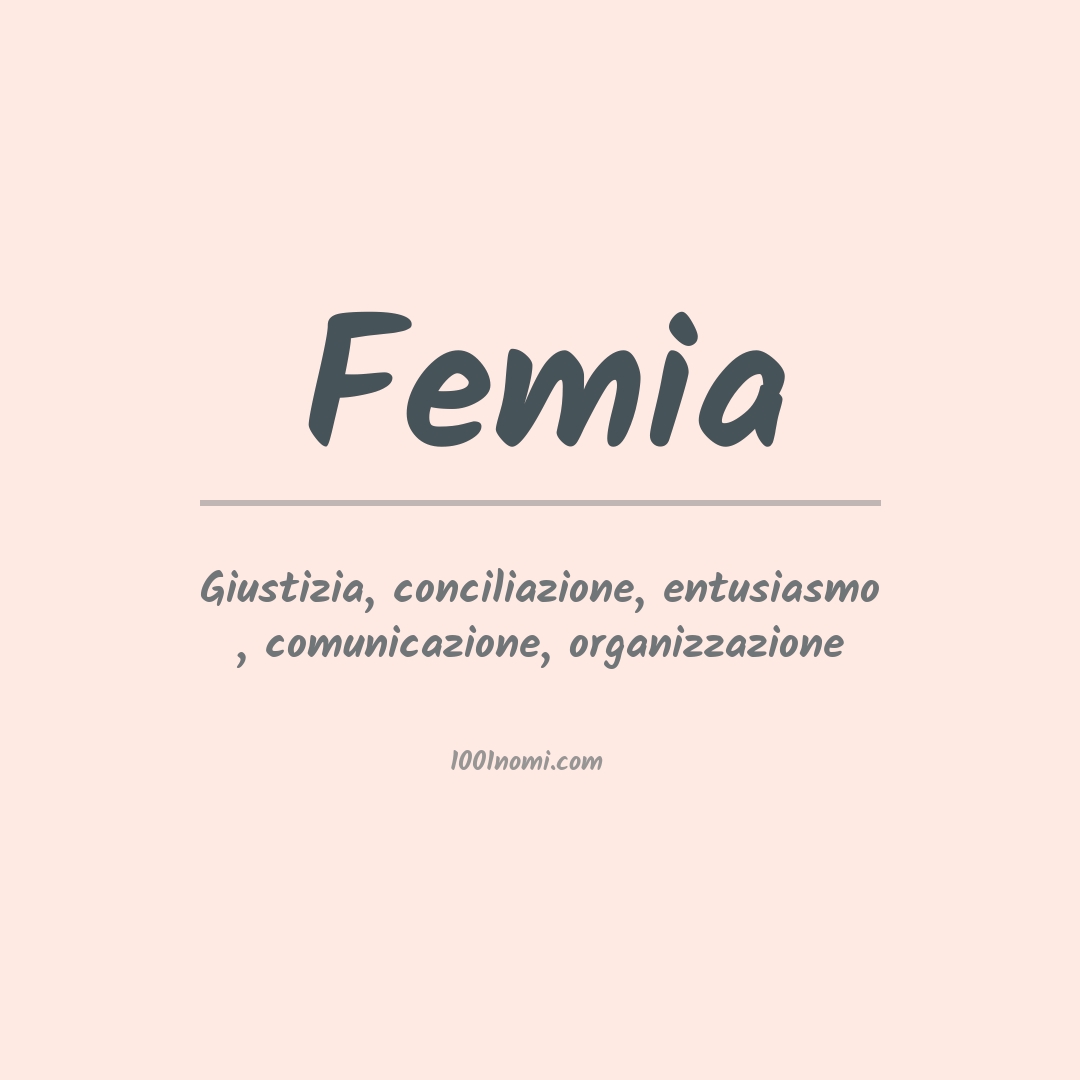 Significato del nome Femia