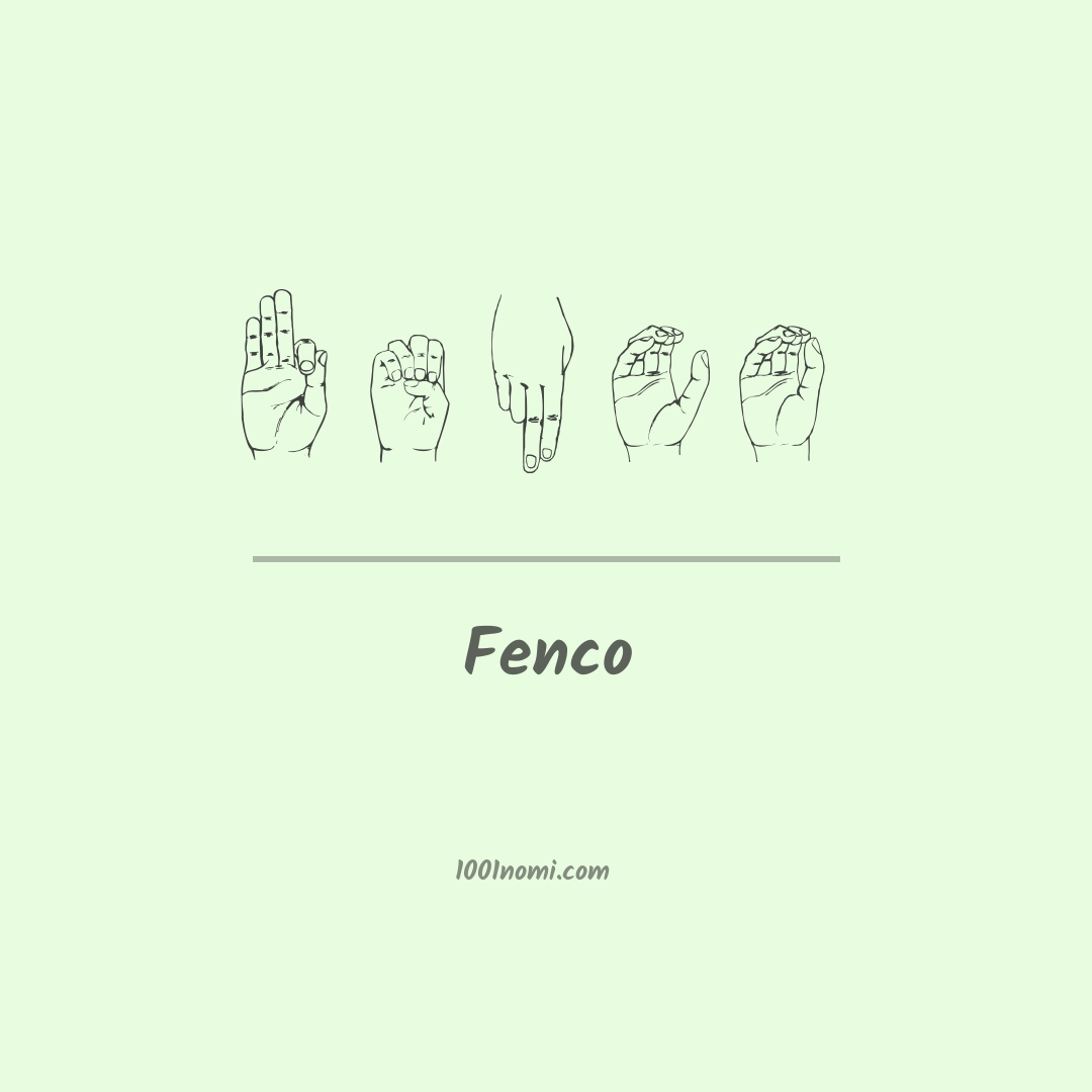 Fenco nella lingua dei segni
