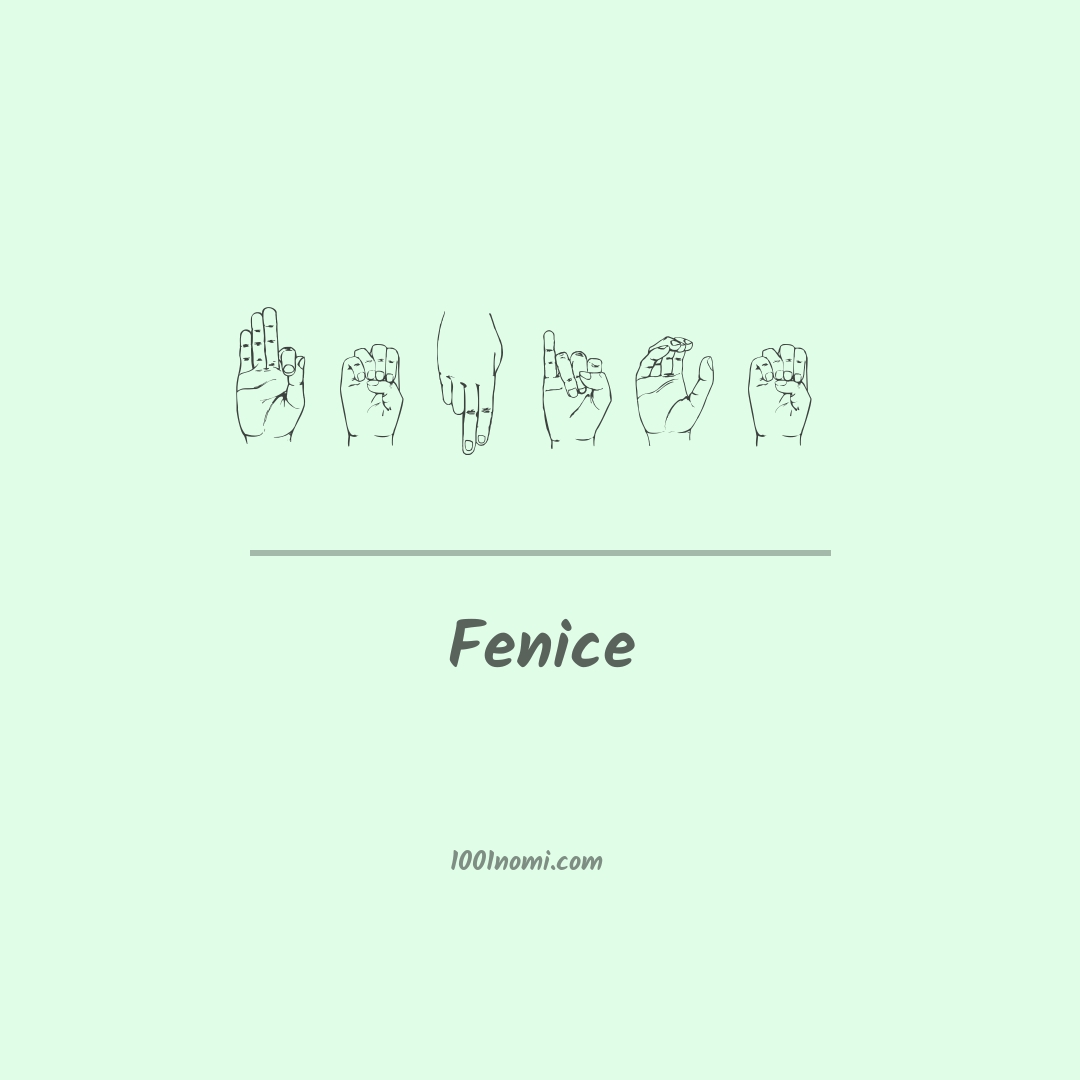 Fenice nella lingua dei segni