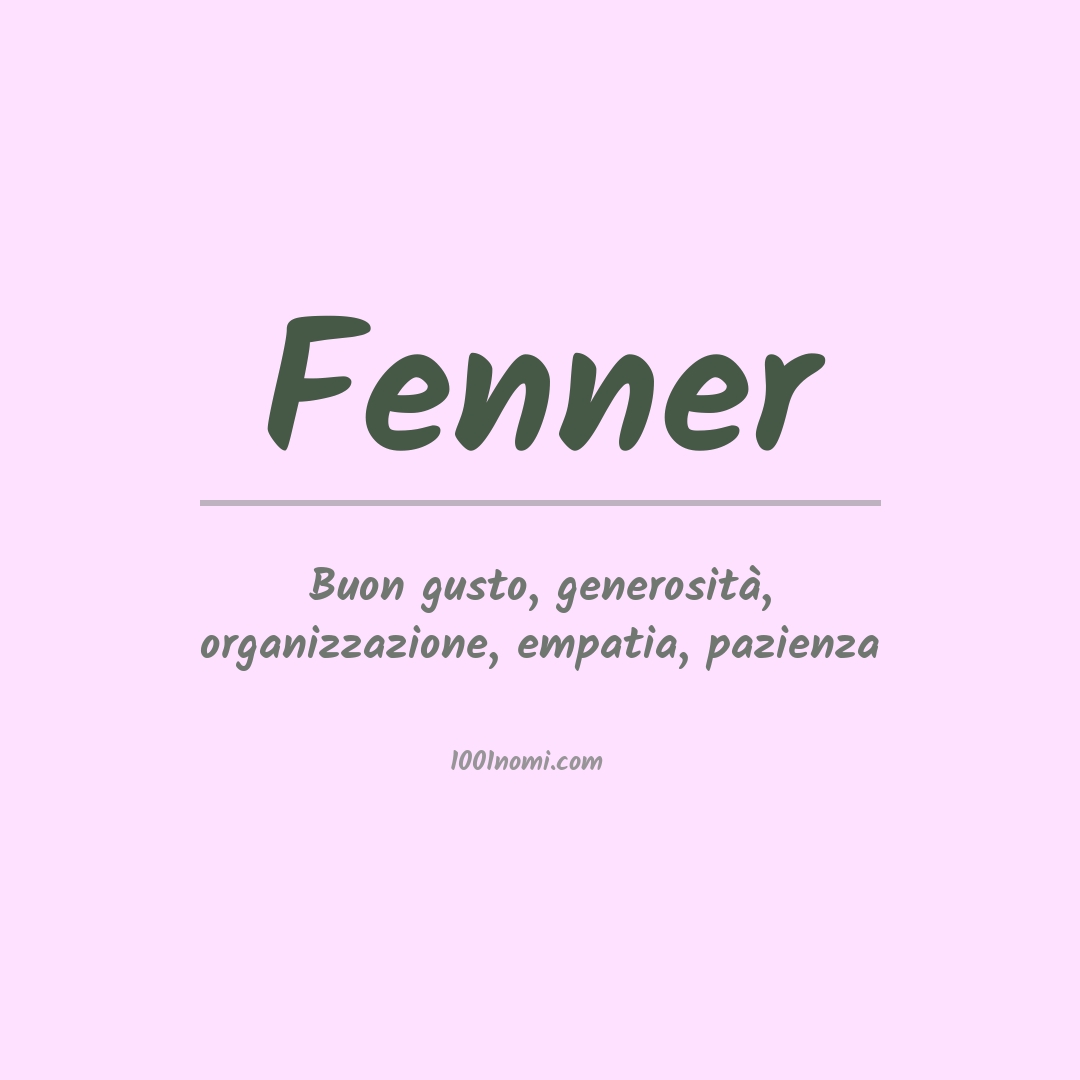Significato del nome Fenner