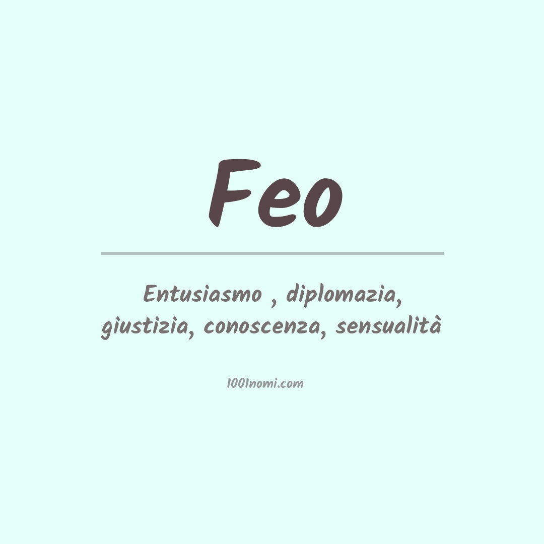 Significato del nome Feo