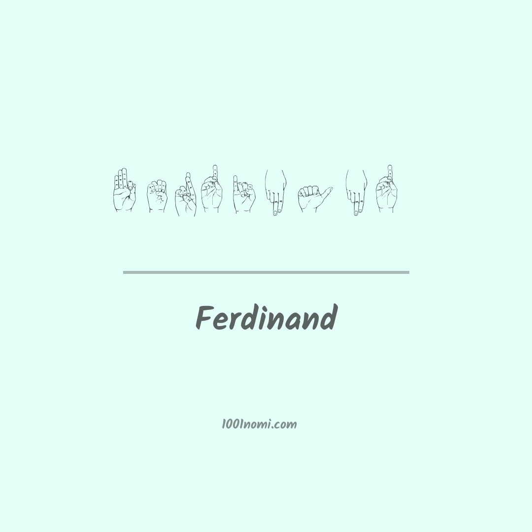 Ferdinand nella lingua dei segni