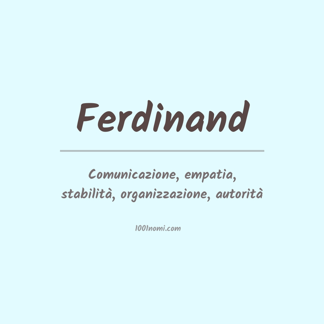 Significato del nome Ferdinand