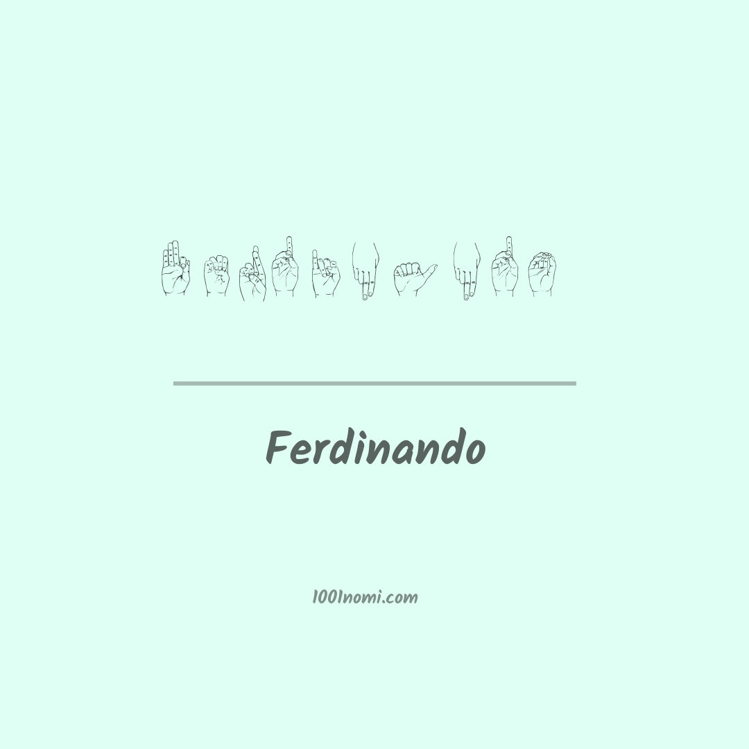Ferdinando nella lingua dei segni