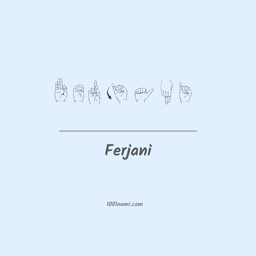 Ferjani nella lingua dei segni