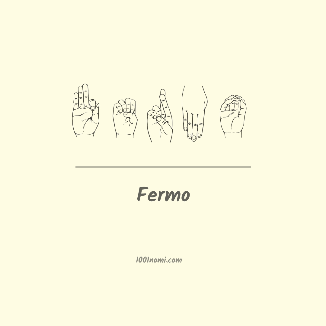 Fermo nella lingua dei segni Fermo nella lingua dei segni