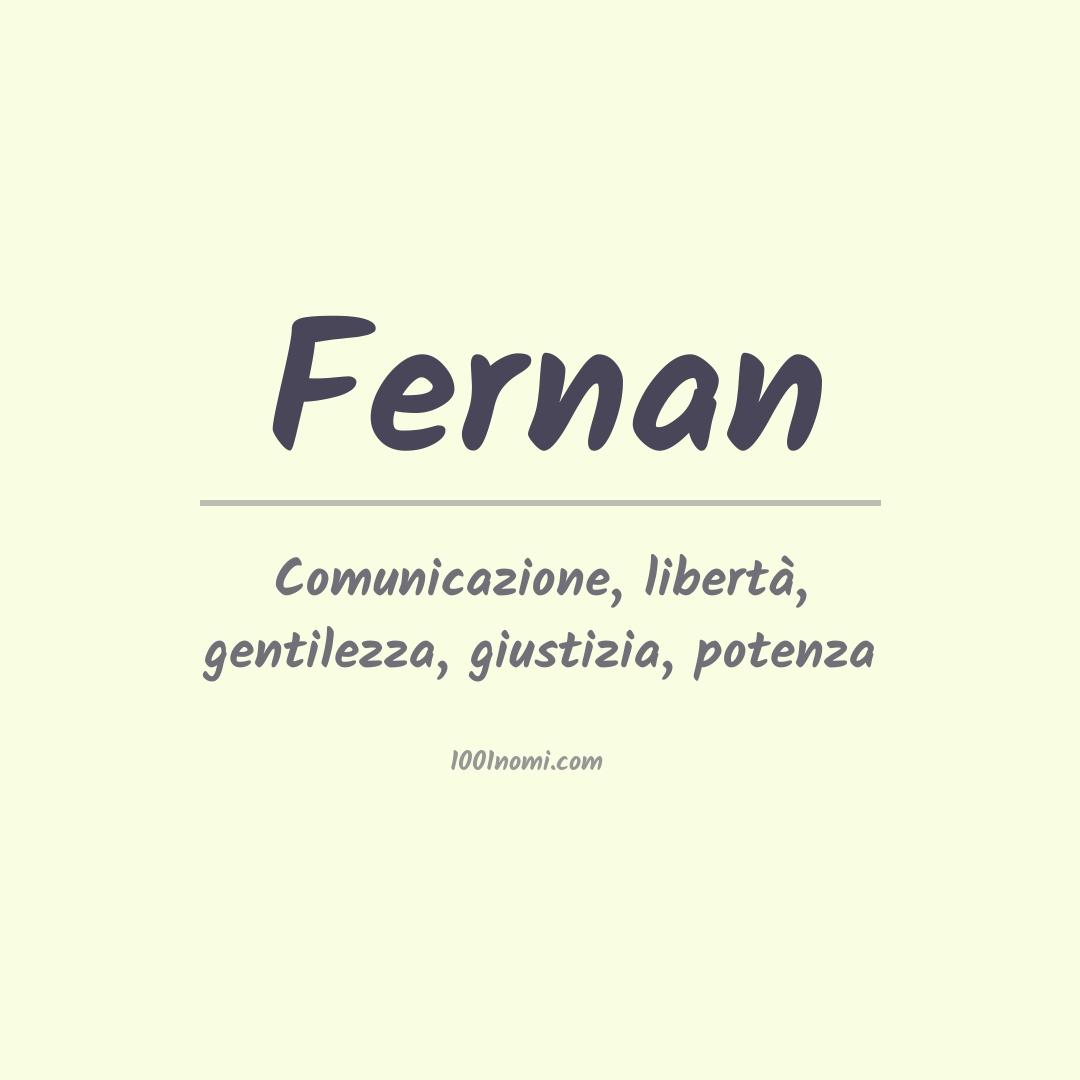 Significato del nome Fernan
