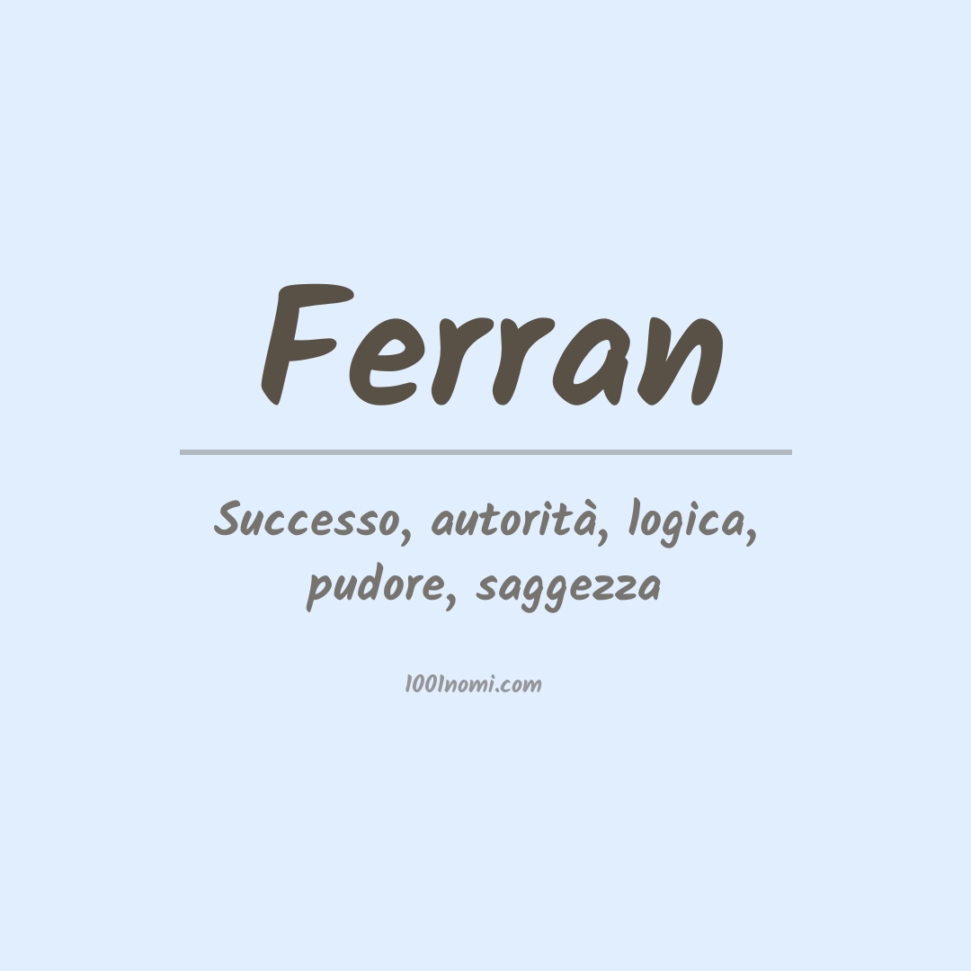 Significato del nome Ferran