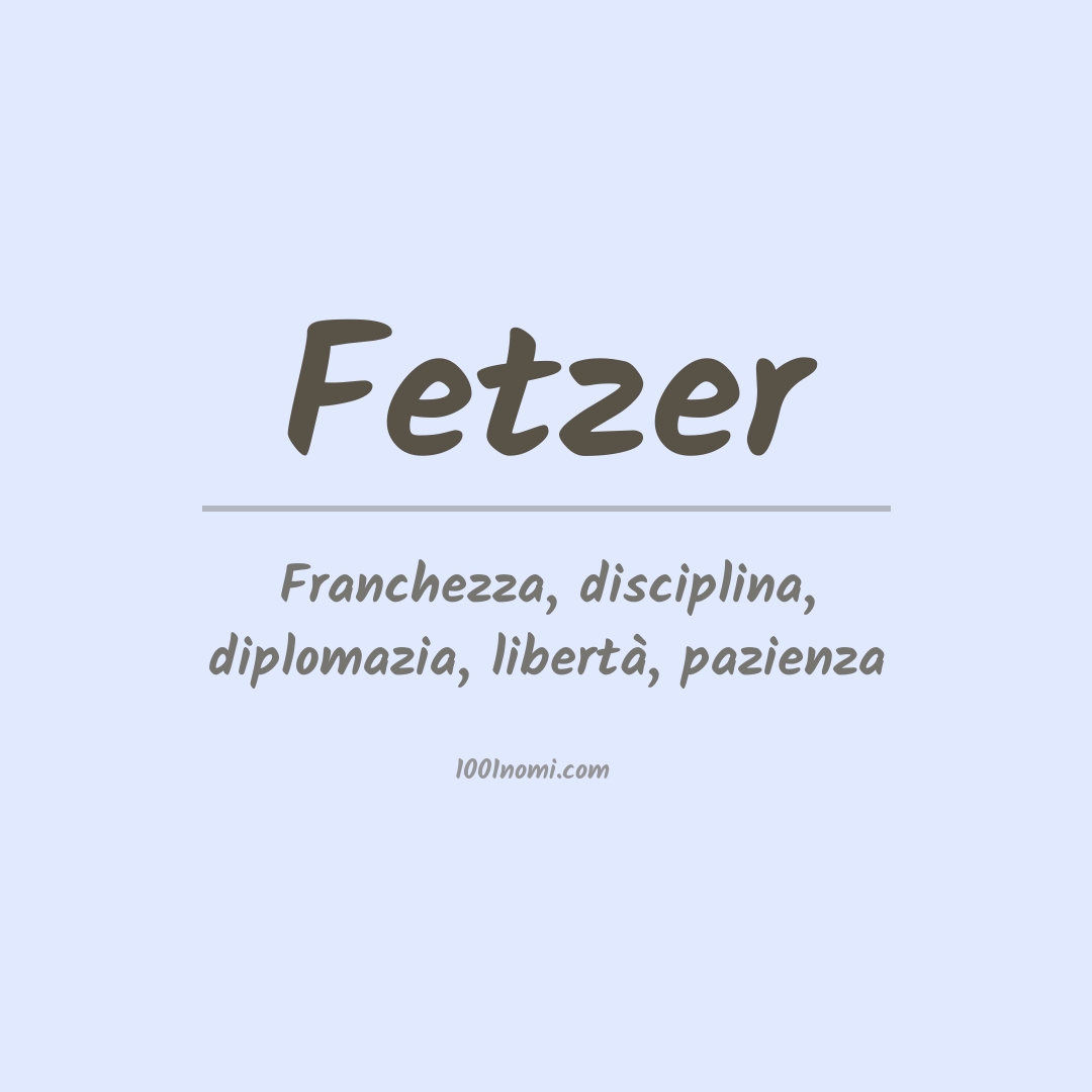 Significato del nome Fetzer