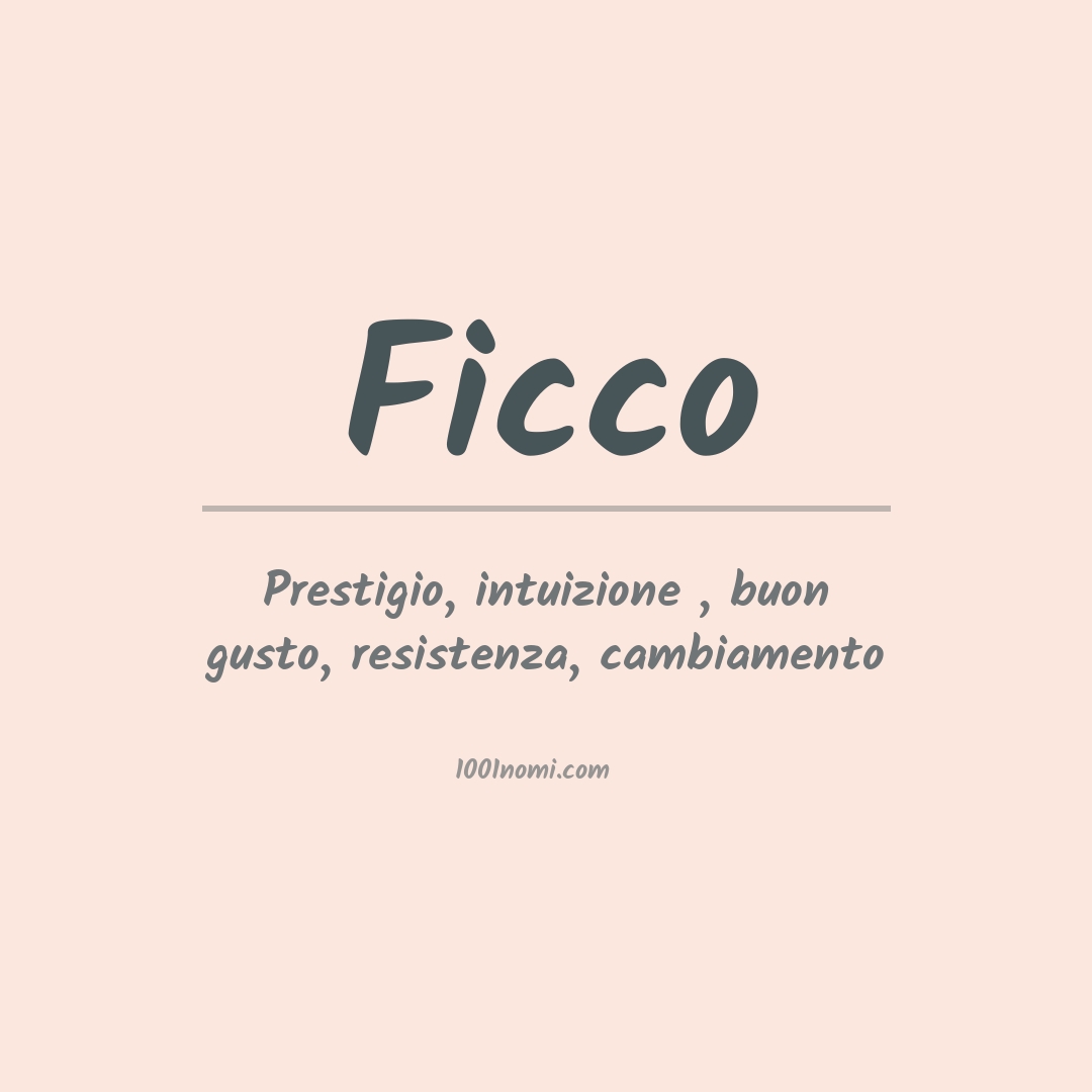 Significato del nome Ficco