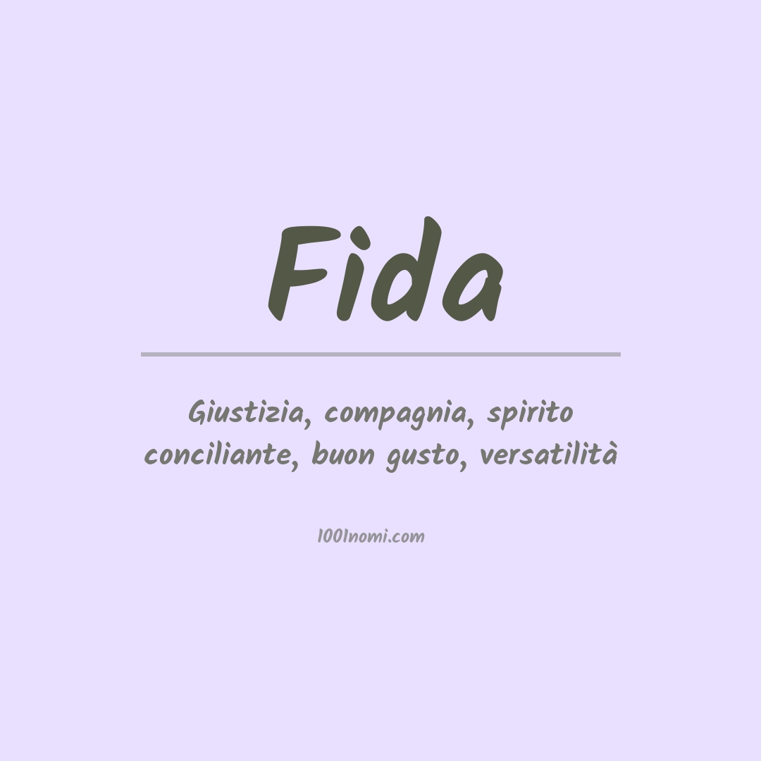 Significato del nome Fida Significato del nome Fida