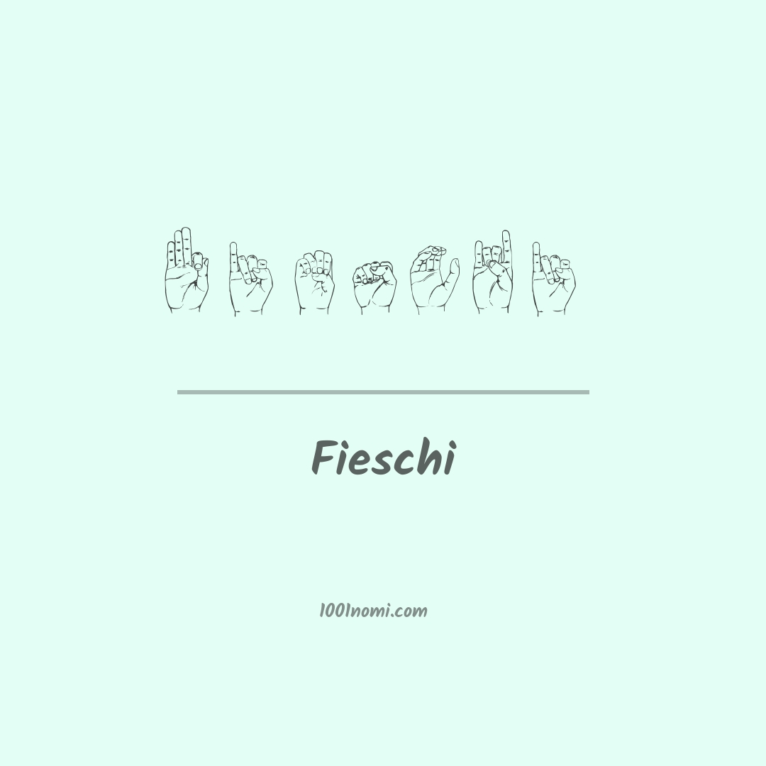 Fieschi nella lingua dei segni Fieschi nella lingua dei segni
