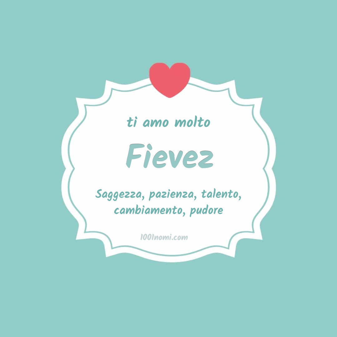 Ti amo molto Fievez