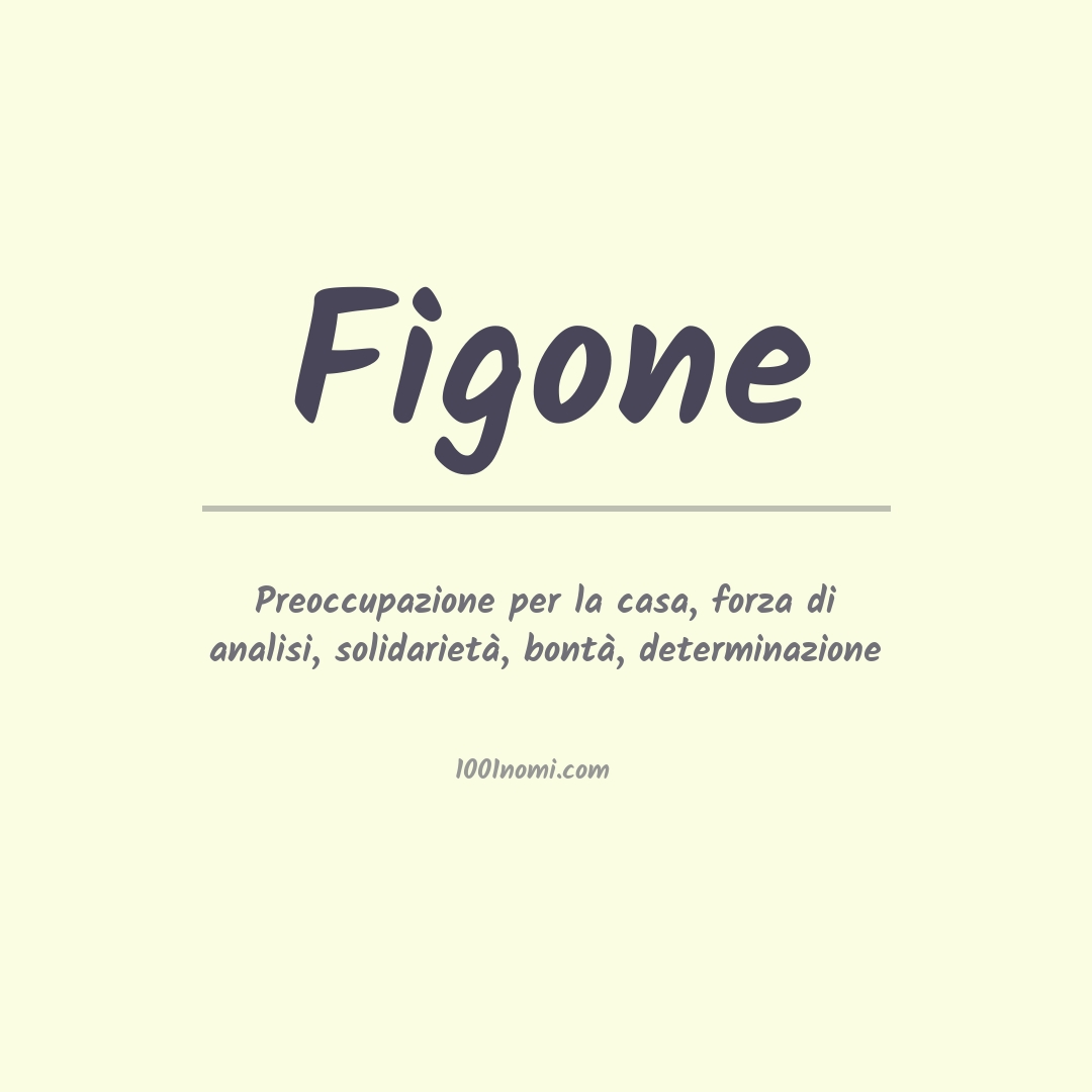 Significato del nome Figone