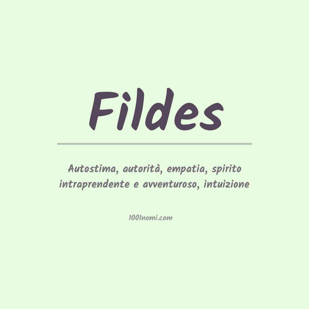 Significato del nome Fildes Significato del nome Fildes
