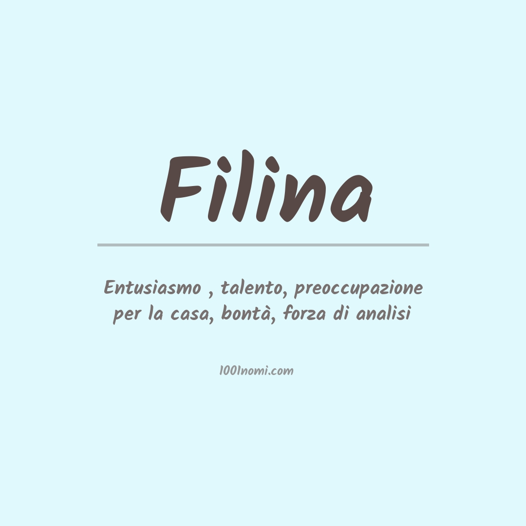 Significato del nome Filina