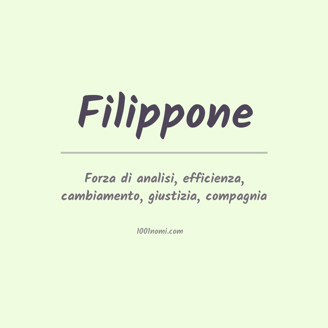 Significato del nome Filippone