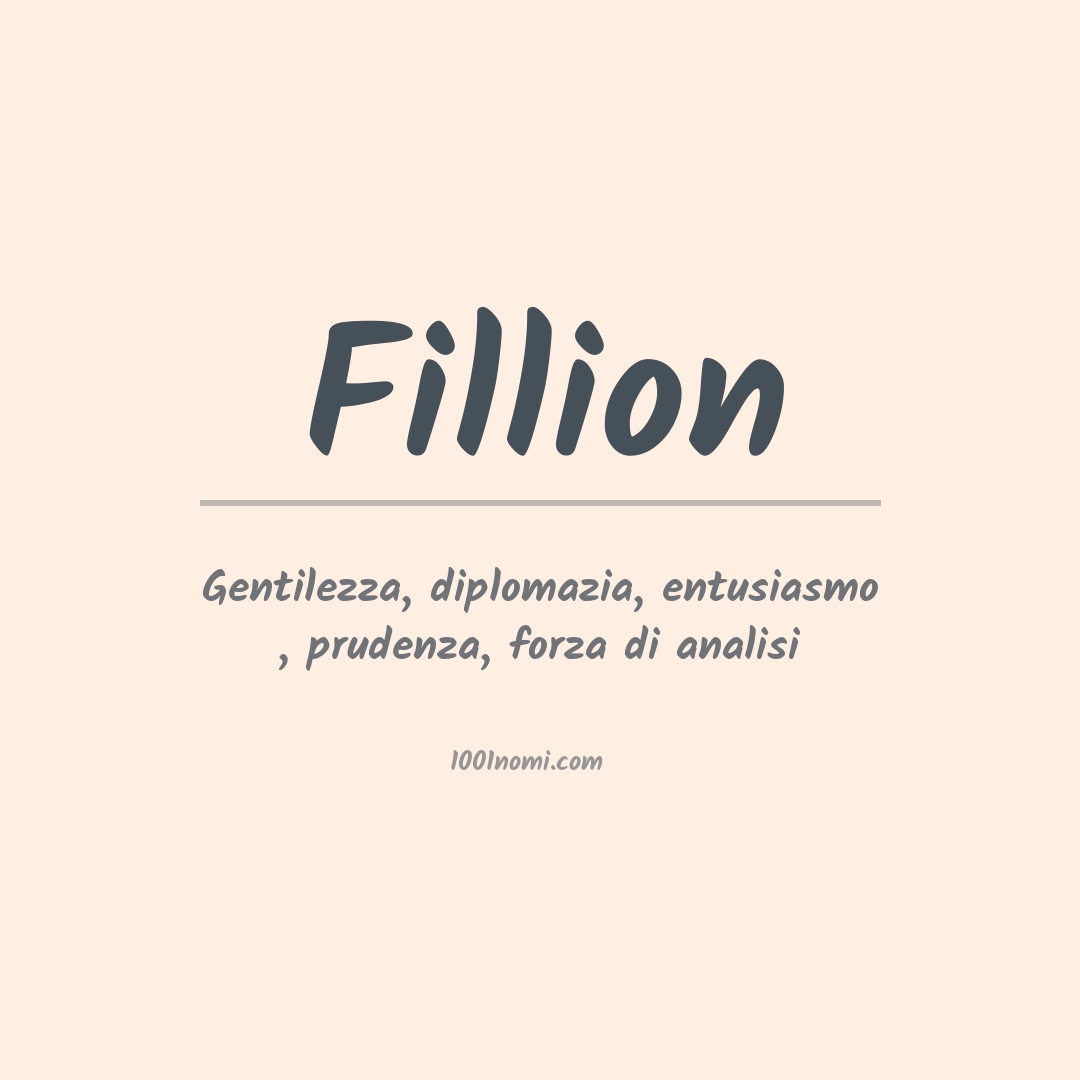 Significato del nome Fillion