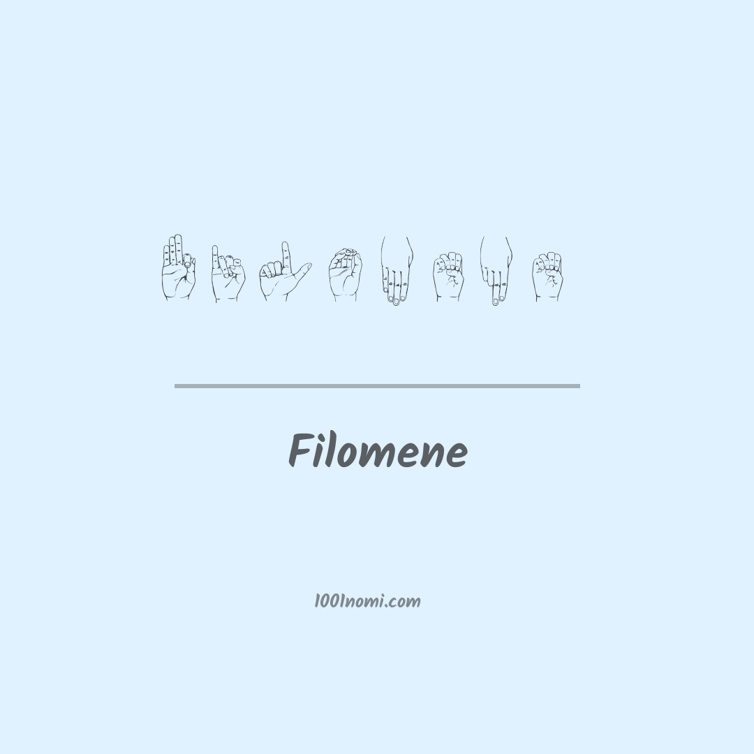 Filomene nella lingua dei segni Filomene nella lingua dei segni