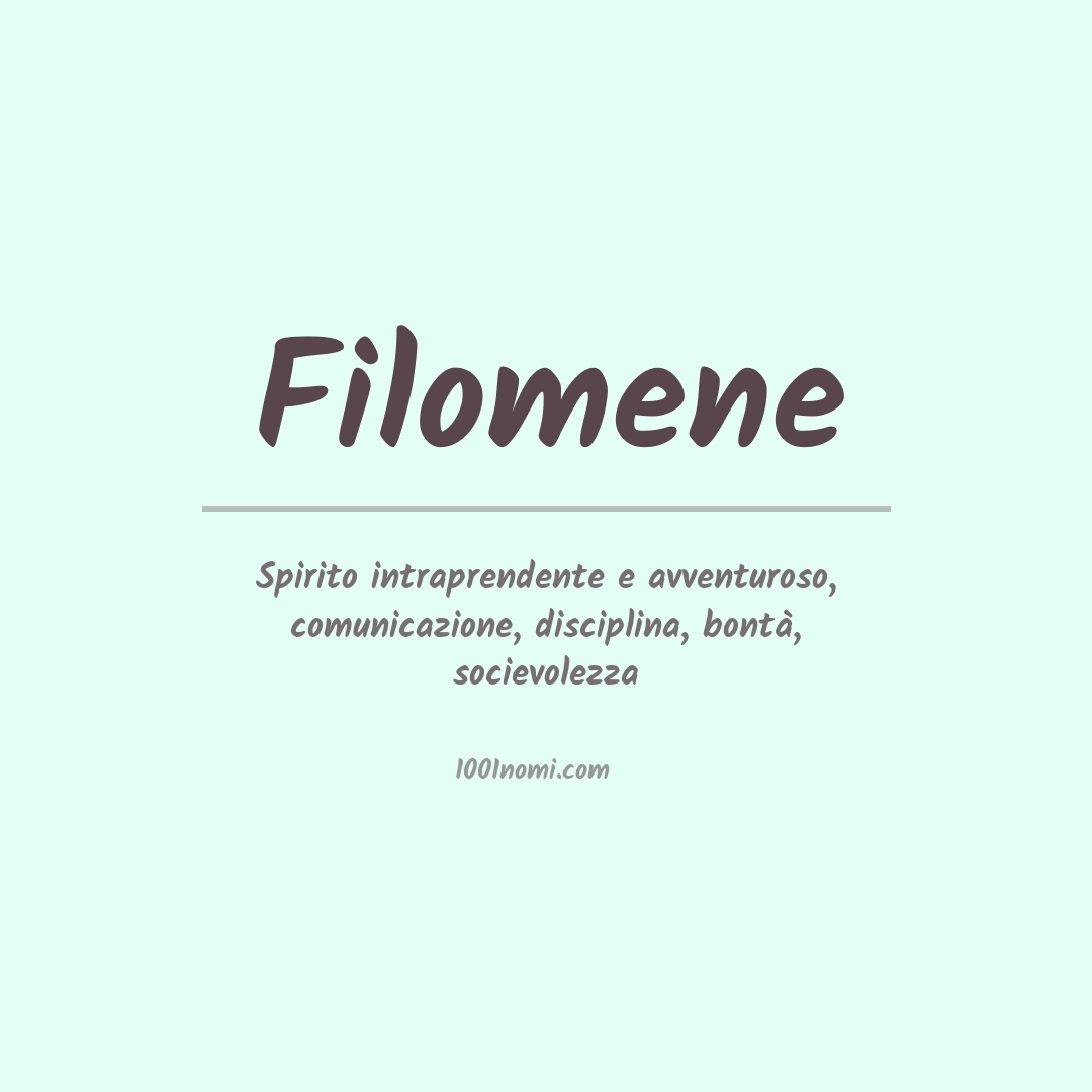 Significato del nome Filomene Significato del nome Filomene