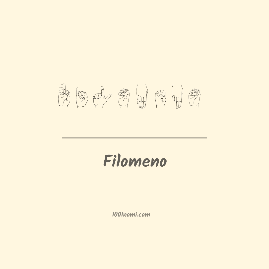 Filomeno nella lingua dei segni Filomeno nella lingua dei segni