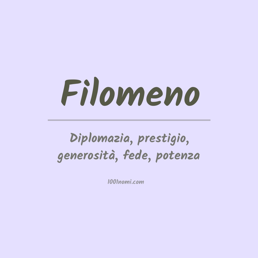 Significato del nome Filomeno Significato del nome Filomeno