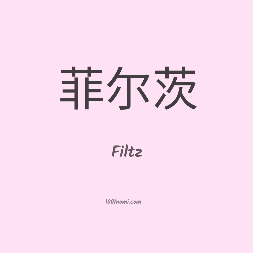 Filtz in cinese Filtz in cinese