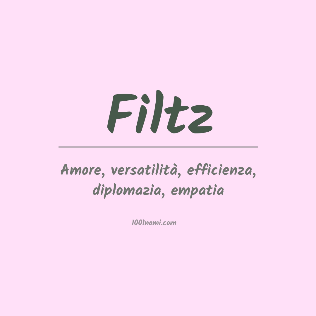 Significato del nome Filtz