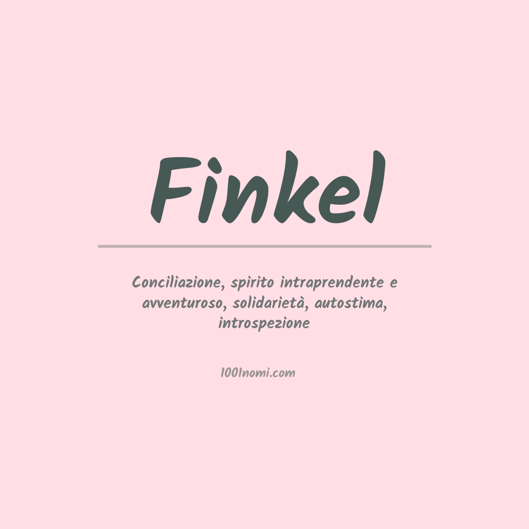 Significato del nome Finkel