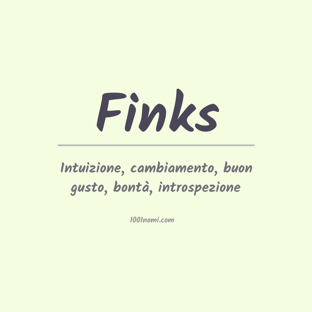 Significato del nome Finks