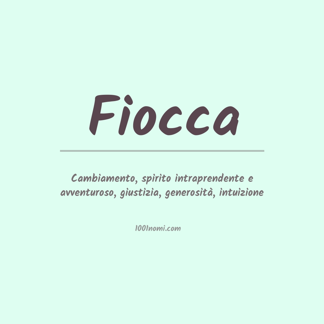 Significato del nome Fiocca