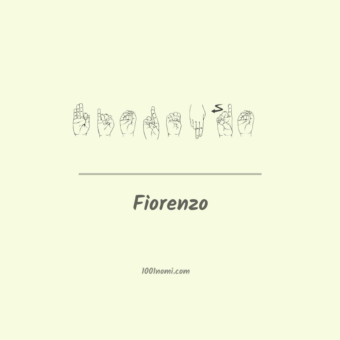 Fiorenzo nella lingua dei segni