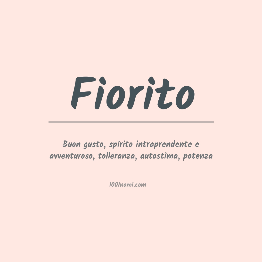 Significato del nome Fiorito