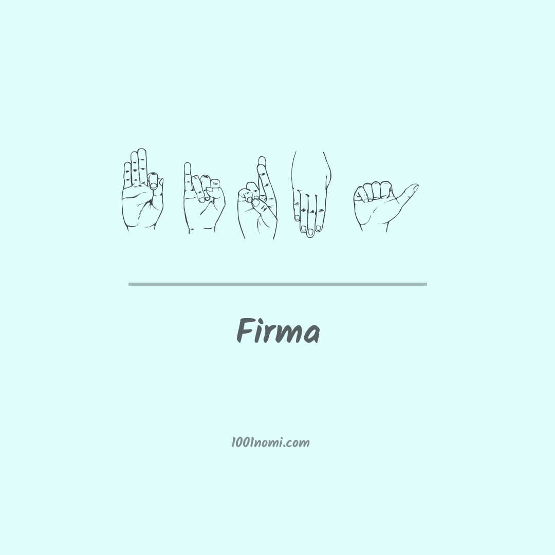 Firma nella lingua dei segni Firma nella lingua dei segni