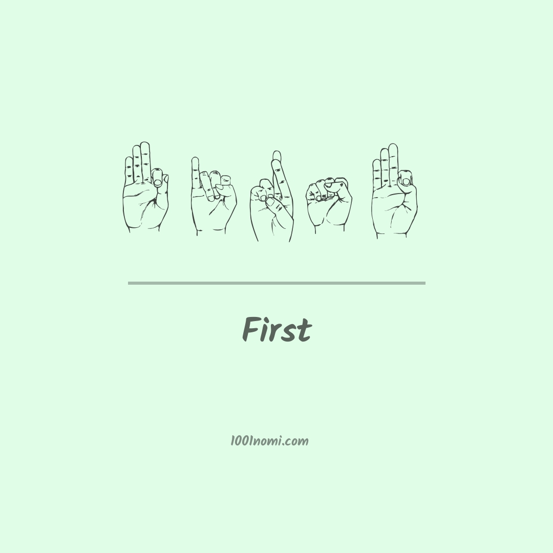First nella lingua dei segni
