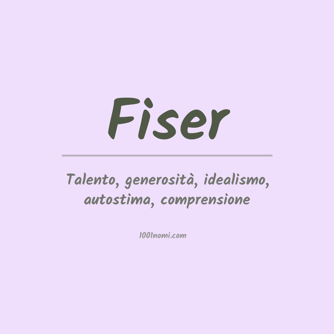 Significato del nome Fiser