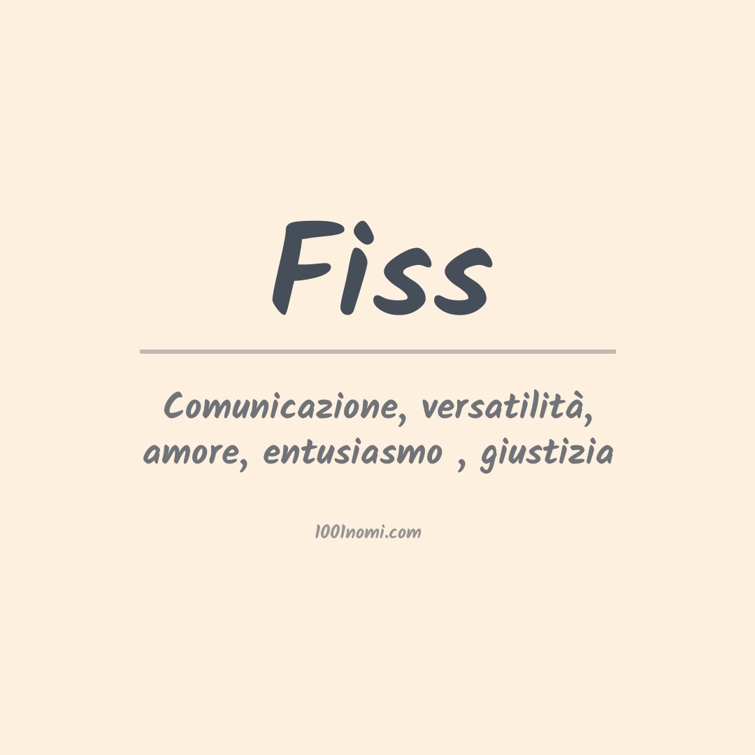 Significato del nome Fiss