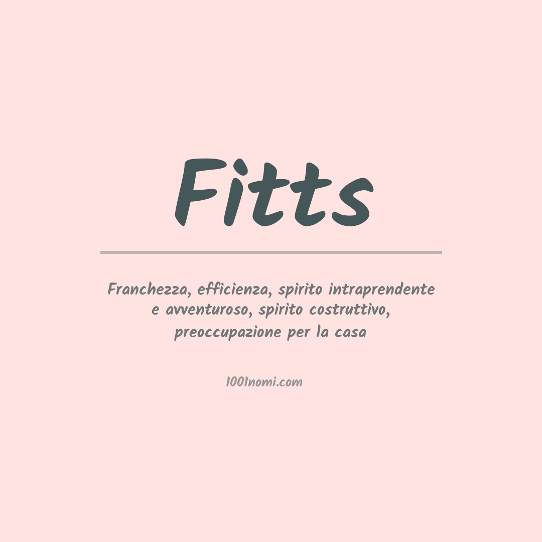 Significato del nome Fitts
