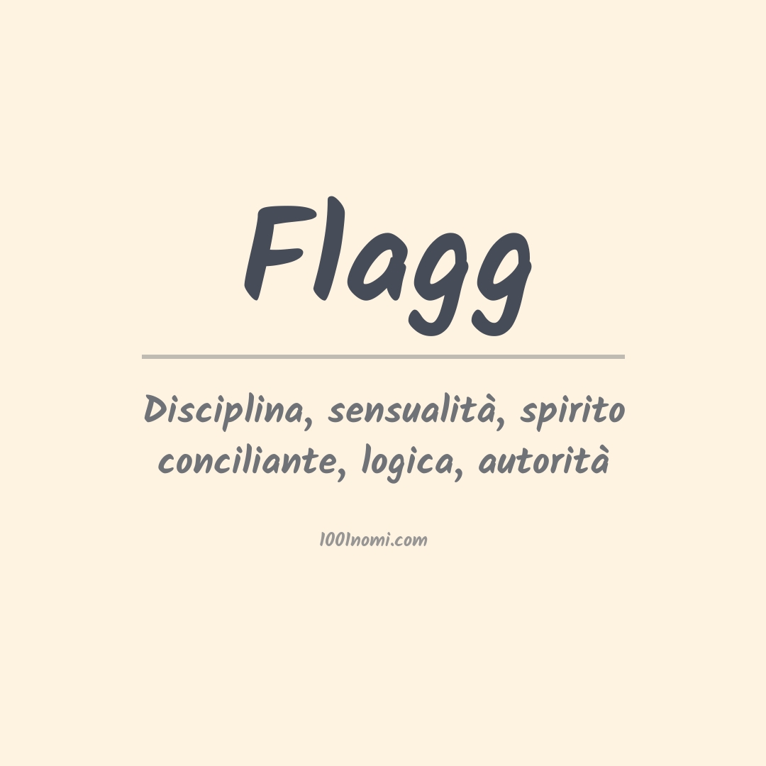 Significato del nome Flagg