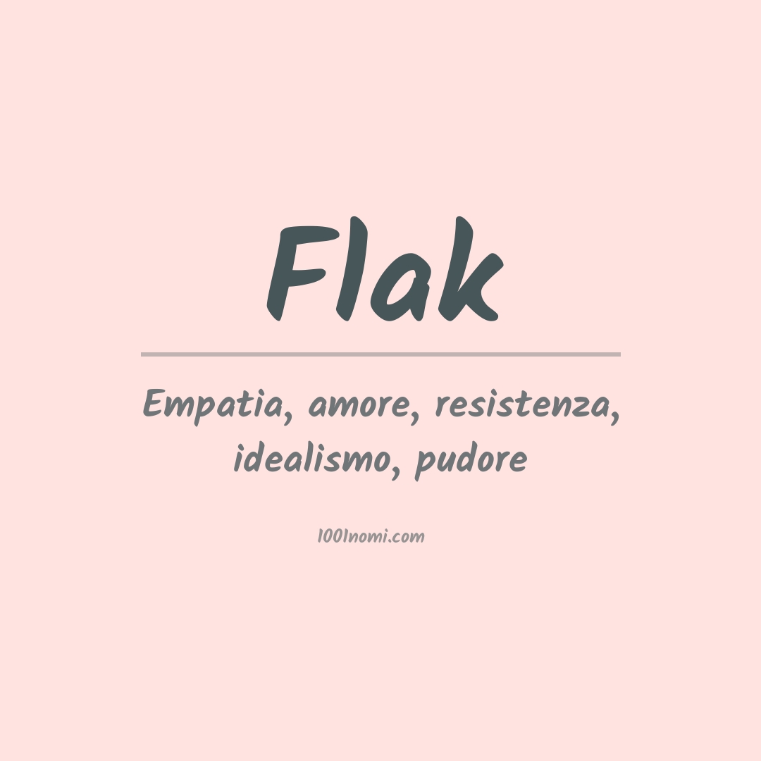 Significato del nome Flak