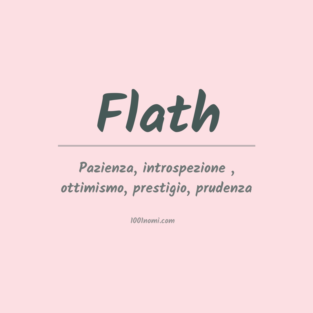 Significato del nome Flath