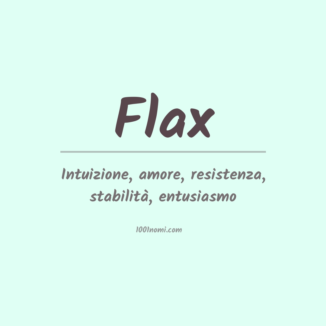 Significato del nome Flax